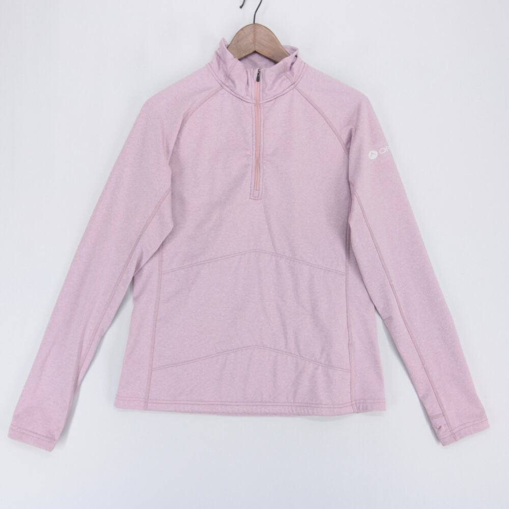 Oros Explorer Pullover Womens M Pink Heather Quarter Zip Solarcore Insulated